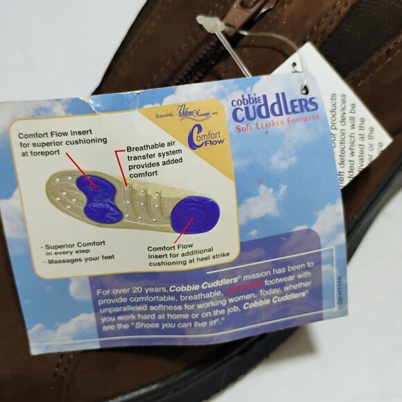 NWT COBBIE CUDDLERS WOMENS 9W BROWN SUEDE SHOE BOOTIES - Picture 8 of 12